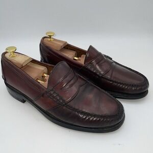 Johnston & Murphy Aristocraft Crown Shell Cordovan Penny Loafer Men's Size 9.5 D